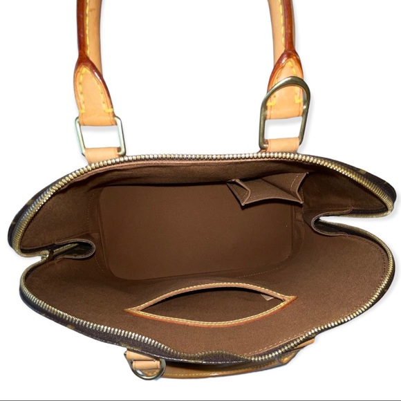 LOUIS VUITTON Monogram Alma Satchel Vintage LV Two Way Handbag Lock & 1 Key - Picture 10 of 16